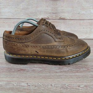 Dr. Doc Martens 3989 Wingtip Oxford Shoes Men's Size 9 Brogue Lace Leather Dress